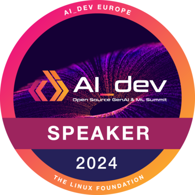 Speaker: AI_dev Europe 2024