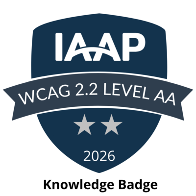 A11Y WCAG 2.2 Level AA Knowledge Badge 2026