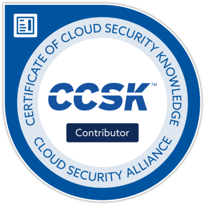 Certificate of Cloud Security Knowledge (CCSK) Contributor