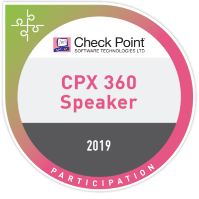 Check Point Experience (CPX 360) 2019 Speaker