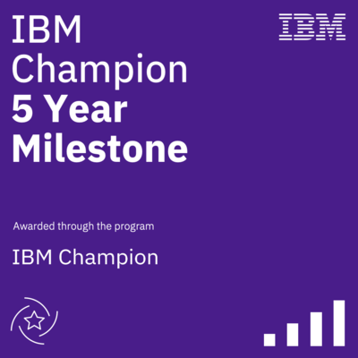 IBM Champion - 5 Year Milestone