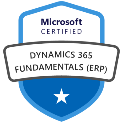 Microsoft Certified: Dynamics 365 Fundamentals (ERP)