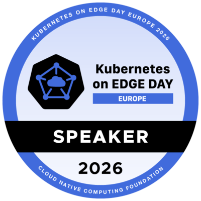 Kubernetes on Edge Day Europe 2026 Speaker Badge