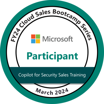 Microsoft Copilot for Security Sales Training — FY24 Participant