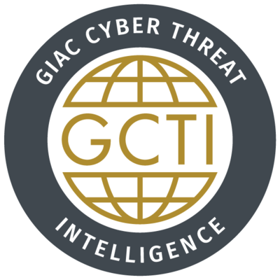 GIAC Cyber Threat Intelligence (GCTI)
