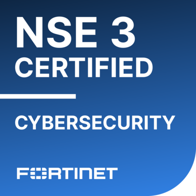 Fortinet NSE 3 Certified in Cybersecurity